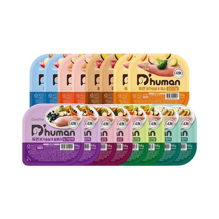 듀먼 자연화식 50g 8가지맛 콤보, 16개