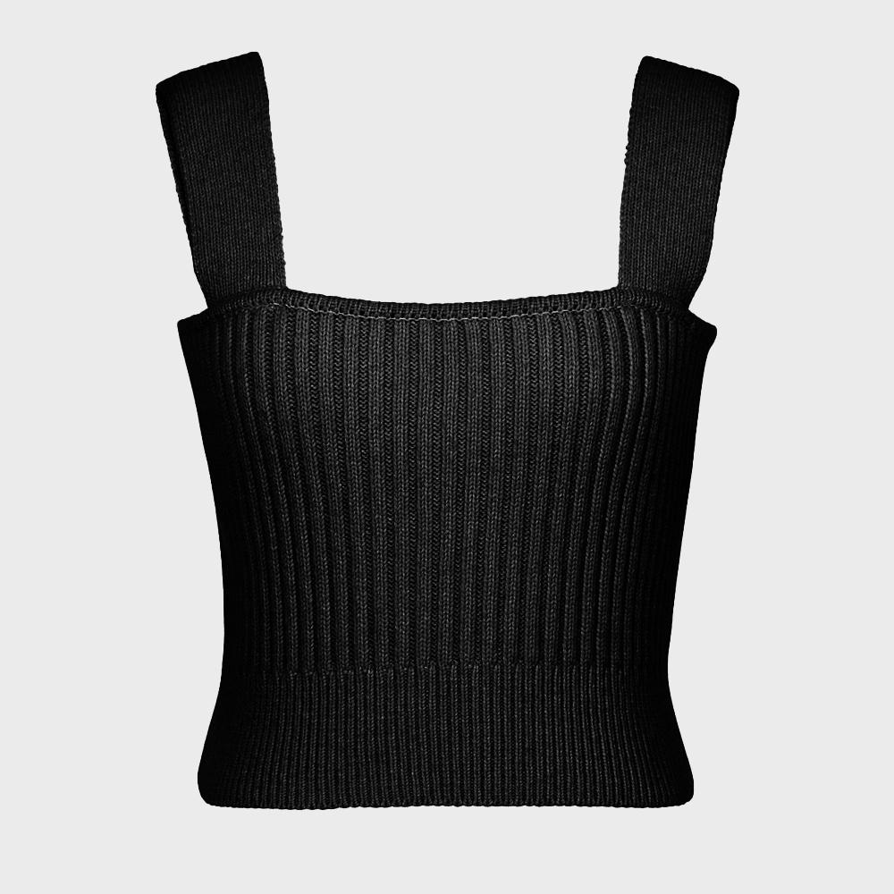 Rib Crop Top (2Color)