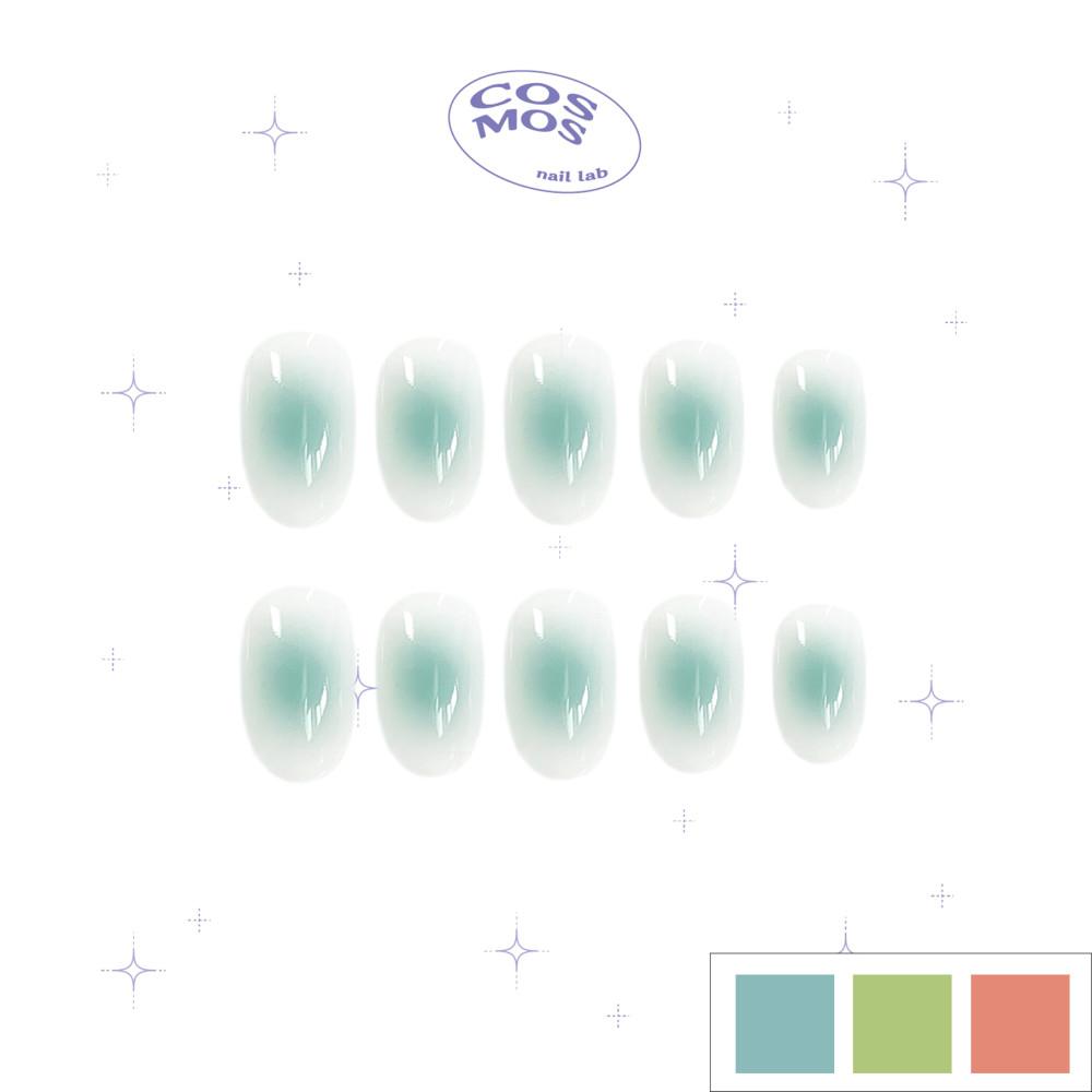 컬러풀 치크 네일 볼터치 에어브러쉬 그라데이션 봄 수제 젤 네일팁