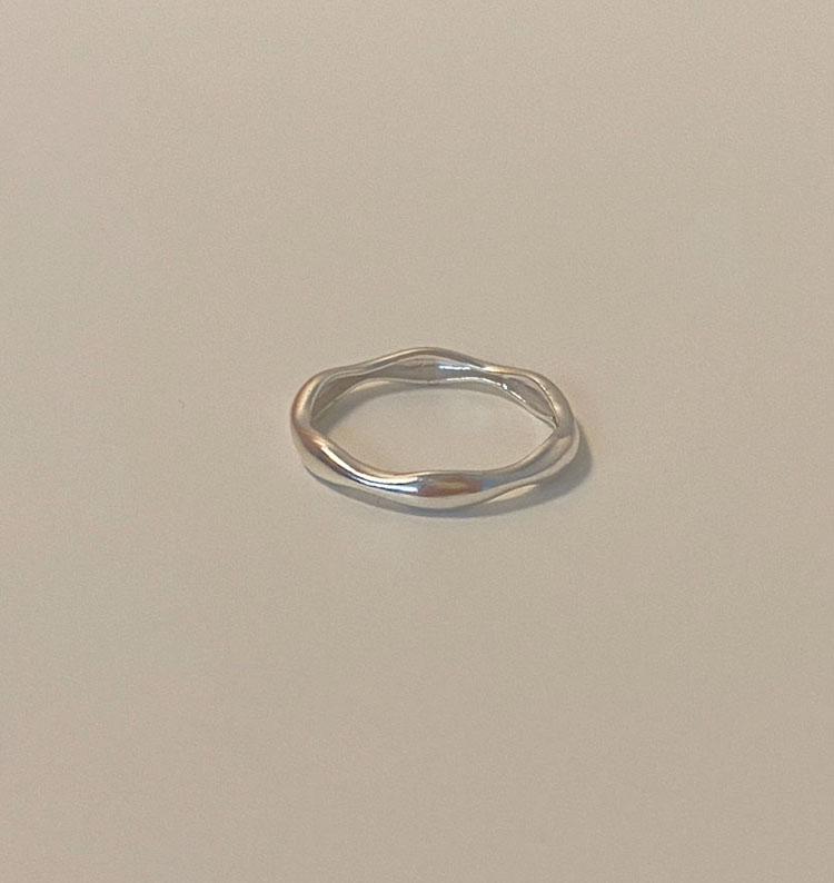 로브엘 [무배/925silver] 소프트 물결 데일리 레이어드 은반지