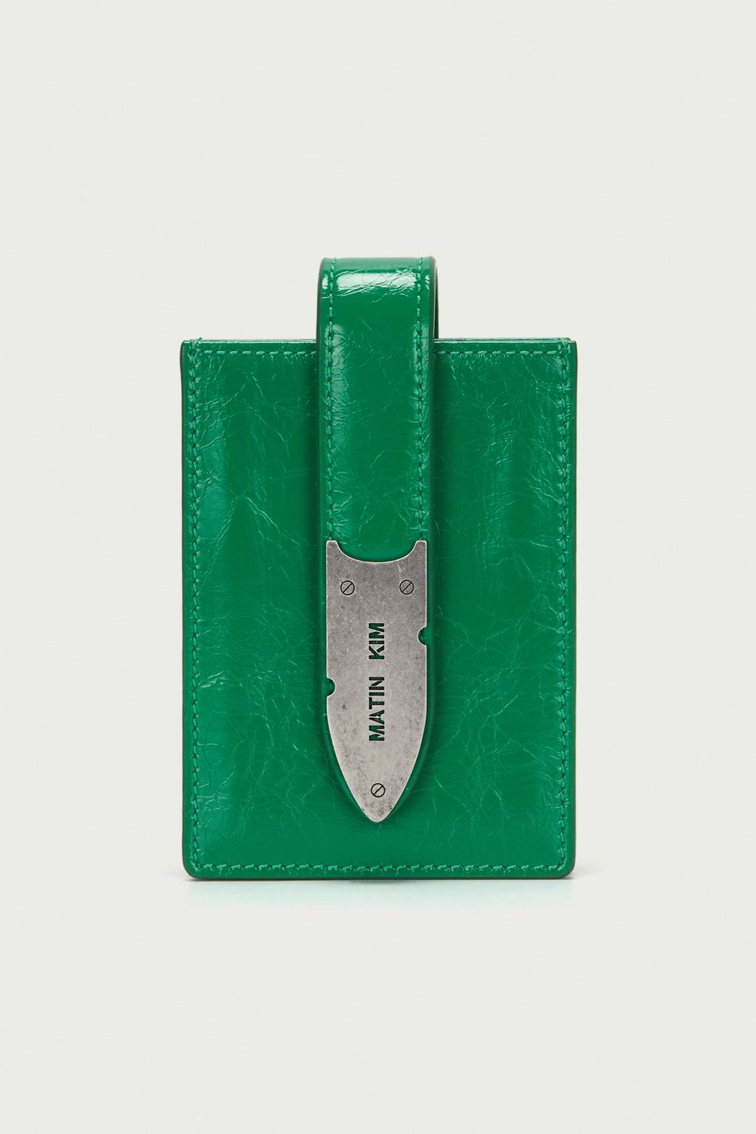 ACCORDION NECKLACE WALLET IN GREEN