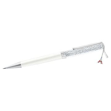 Crystalline 볼포인트 펜, 에펠탑, 화이트, 크롬 플래팅