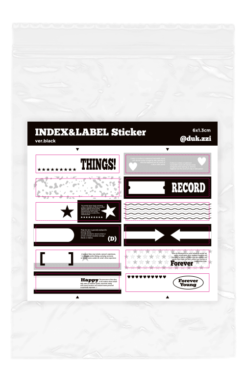 Index&Label Sticker - Black
