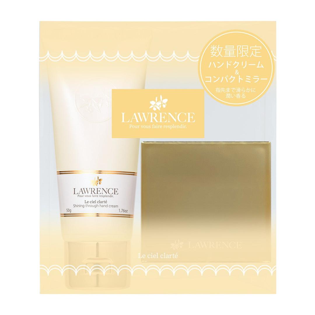 ロウレンス　シャイニングスルーハンドクリーム　コンパクトミラーギフト　ルシェルクラーテ（ハンドクリーム50g / ミラー1個 ）