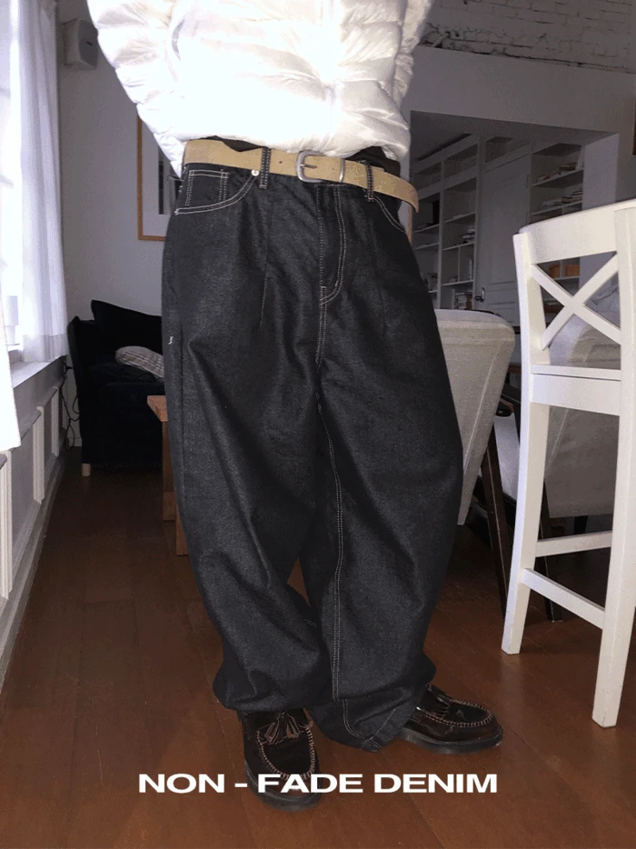 [추천상품, 논페이드] Loma semi balloon fit dart denim