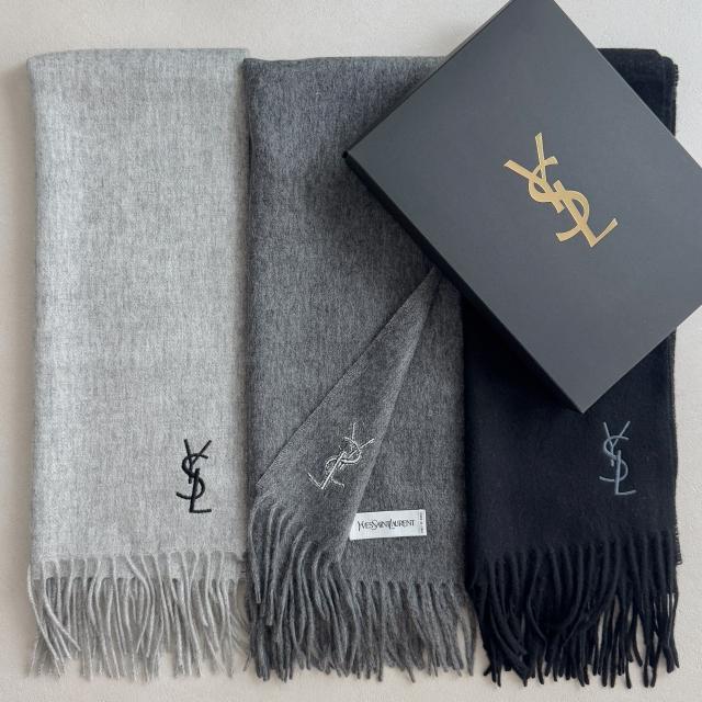 YSL 캐시미어 입생로랑 자수 머플러