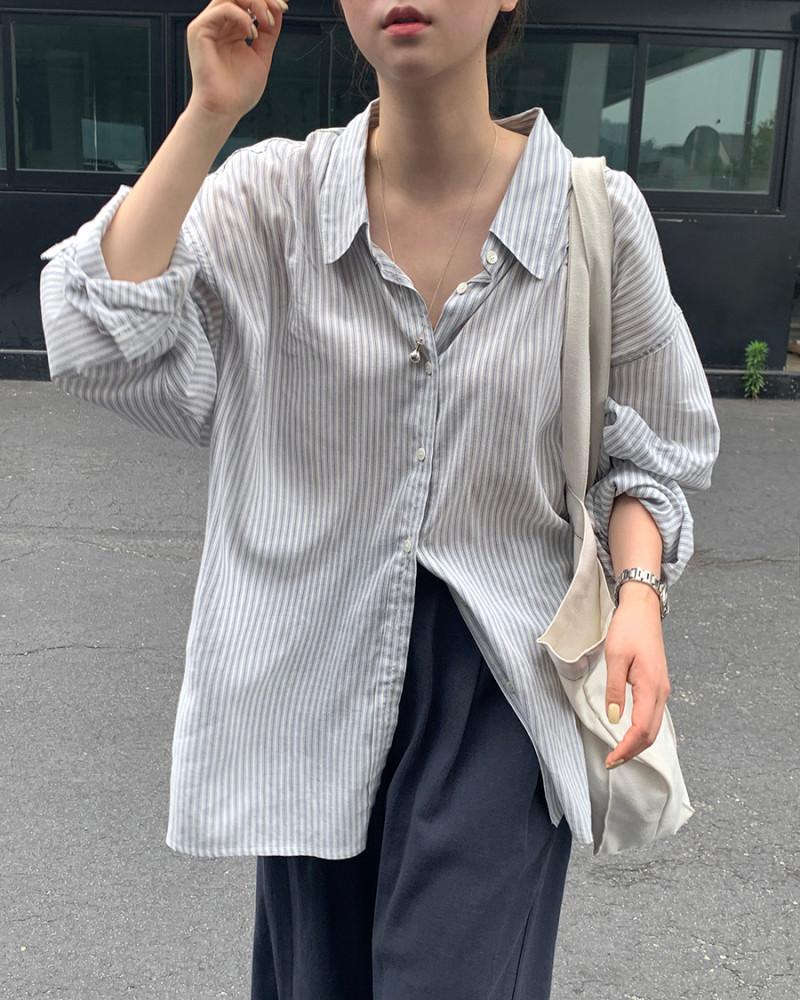 니드 스트라이프 셔츠