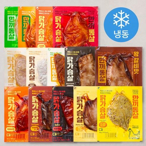 한끼통살 통살 소스 닭가슴살 100g x 14종 세트 (냉동) - 가공육 | 쿠팡