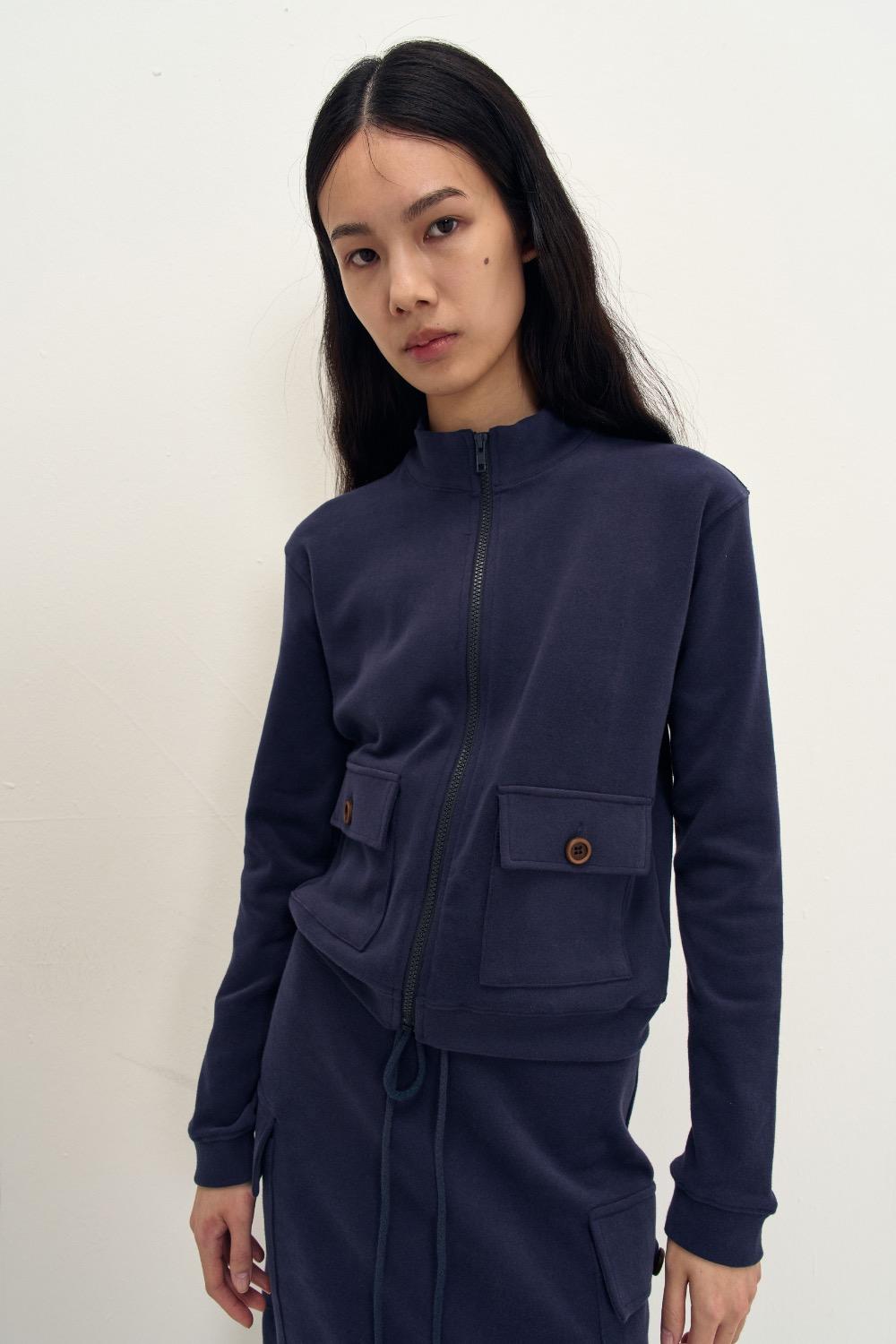 Pocket cardigan (navy)