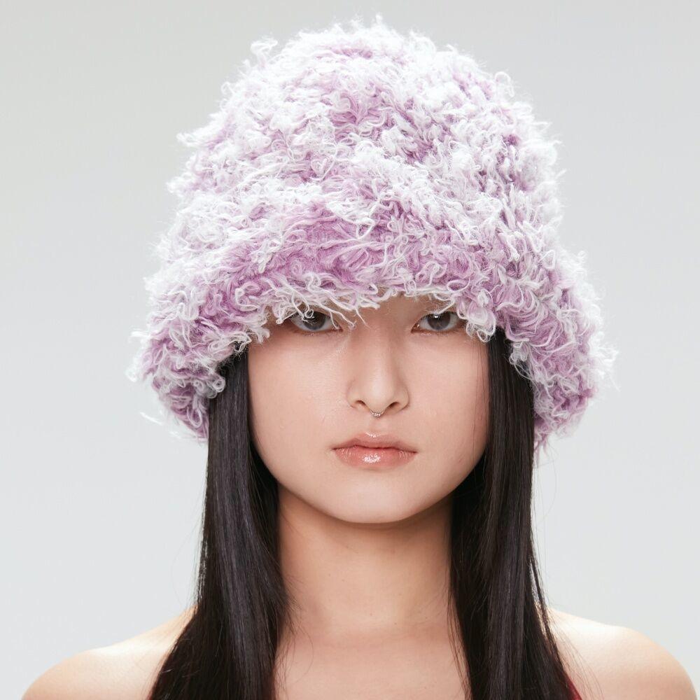 snow hat (purple hair)