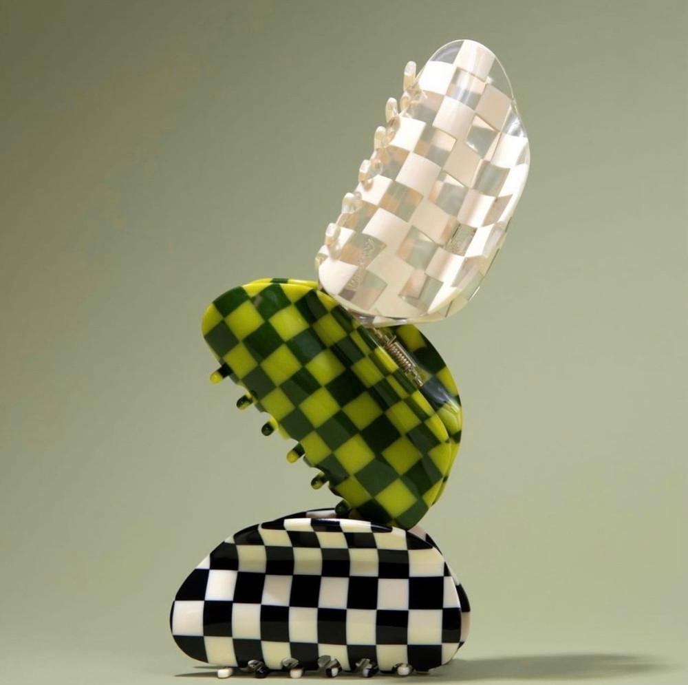 [그레이맨션] CHUNKS Checker Claw 청크스 체커보드 헤어 집게핀