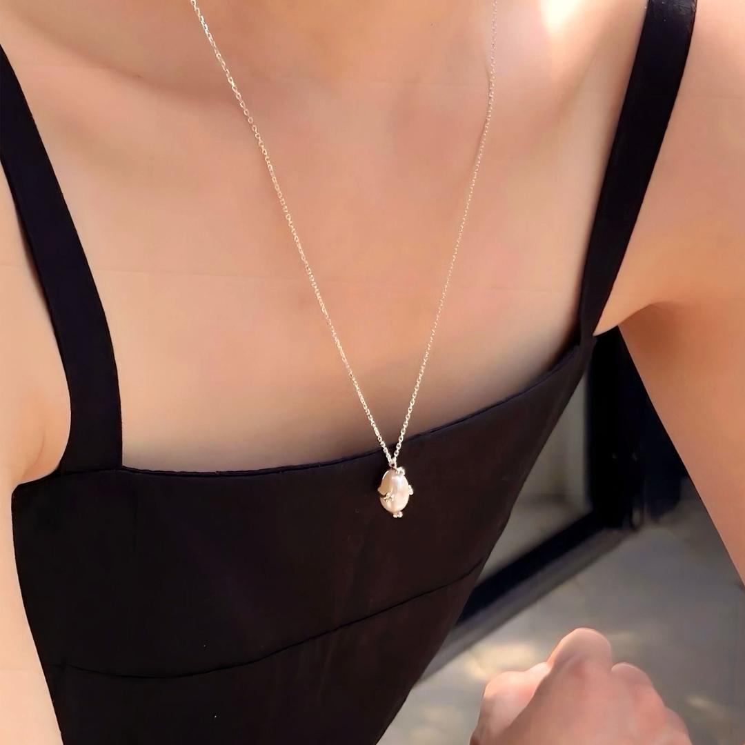 로스도스 [Los.]50cm 롱목걸이 진주목걸이 Hei necklace