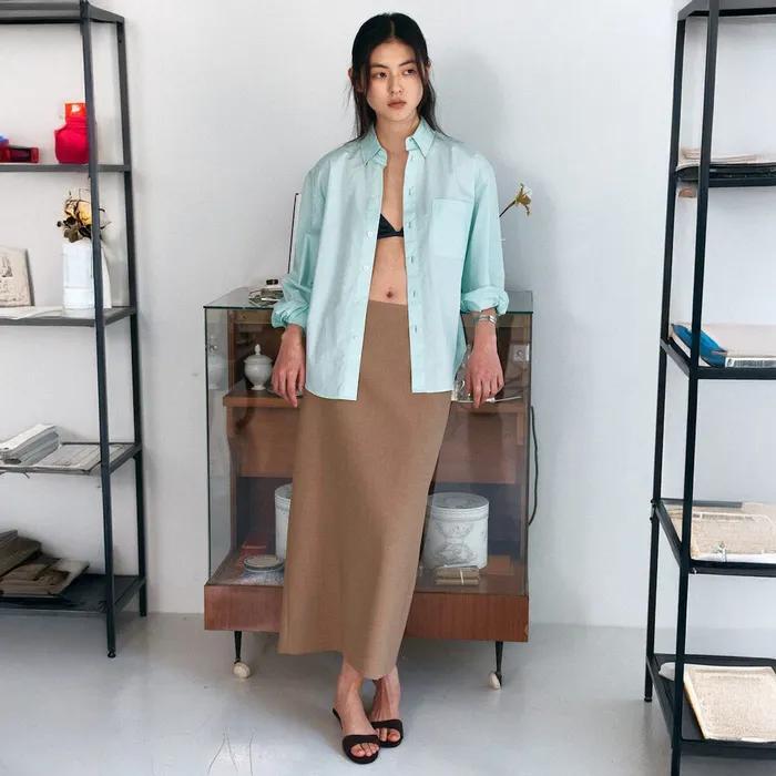 Classic H Line Skirt Beige (TA6227A02A)