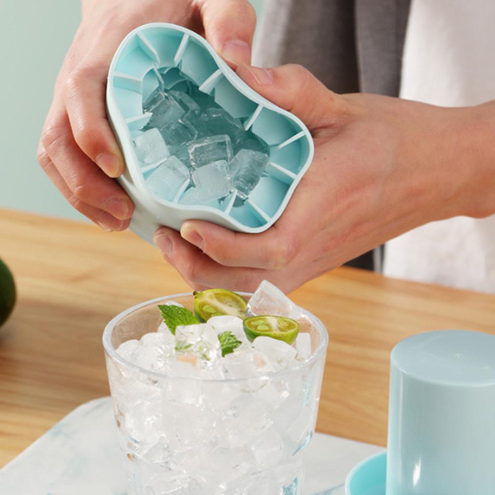 홈카페 실리콘 얼음틀 아이스메이커 각얼음 메이컵 옐로우