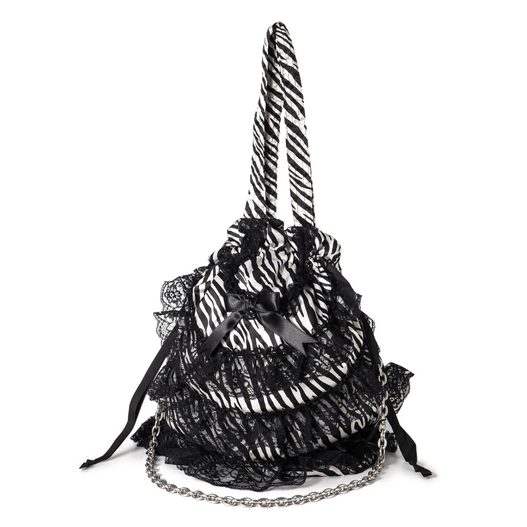 Bmc zebra chain ribbon bag (black)