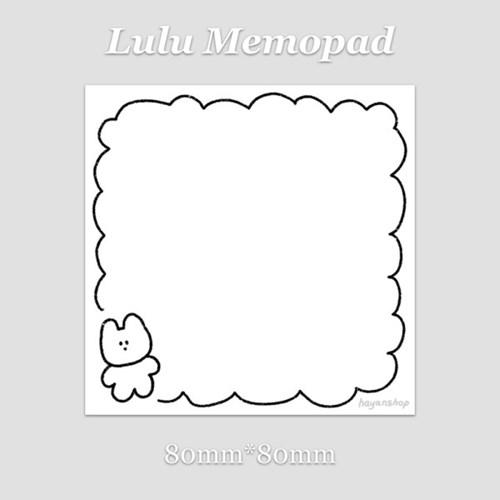 하얀샵 루루 메모지