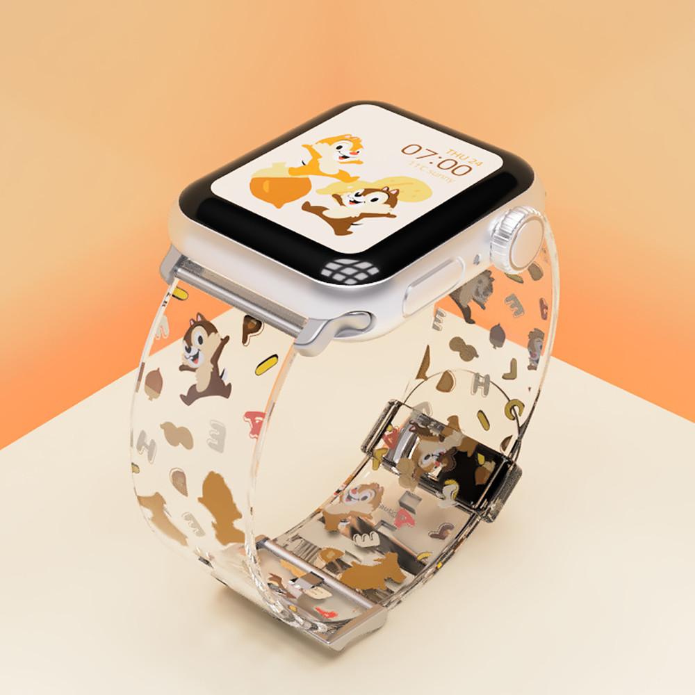 디즈니 애플워치 스트랩 시계줄 캐릭터 칩앤데일 패턴