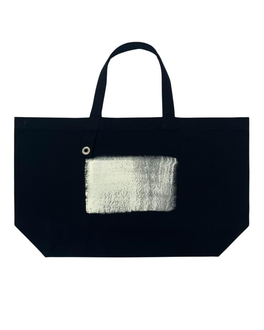 Painted Canvas Tote Bag Black