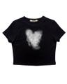 HEART HAIR TEE BLACK