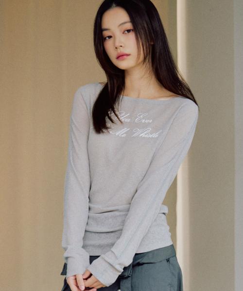 달린 시스루 롱슬리브 [GREY]