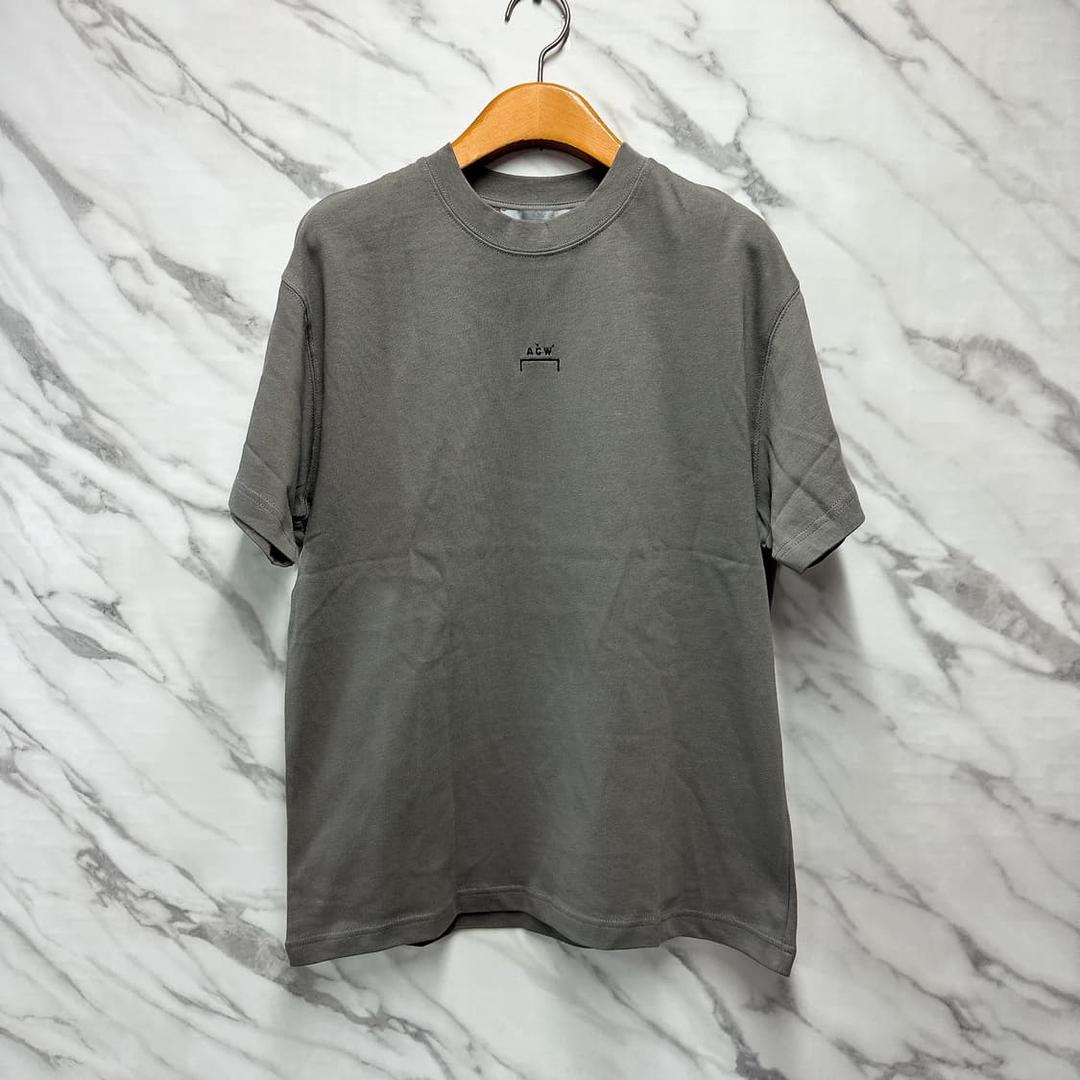 어콜드월 남녀공용 그레이 스몰로고 백프린트 티셔츠 | 후루츠패밀리