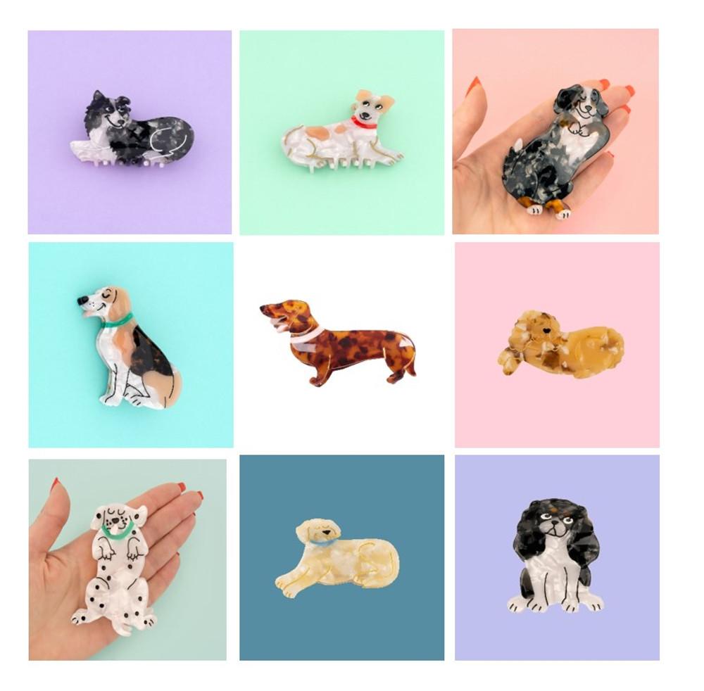 coucousuzette 쿠쿠수제뜨 강아지 헤어집게핀(보더콜리 비글 달마시안 닥스훈트)