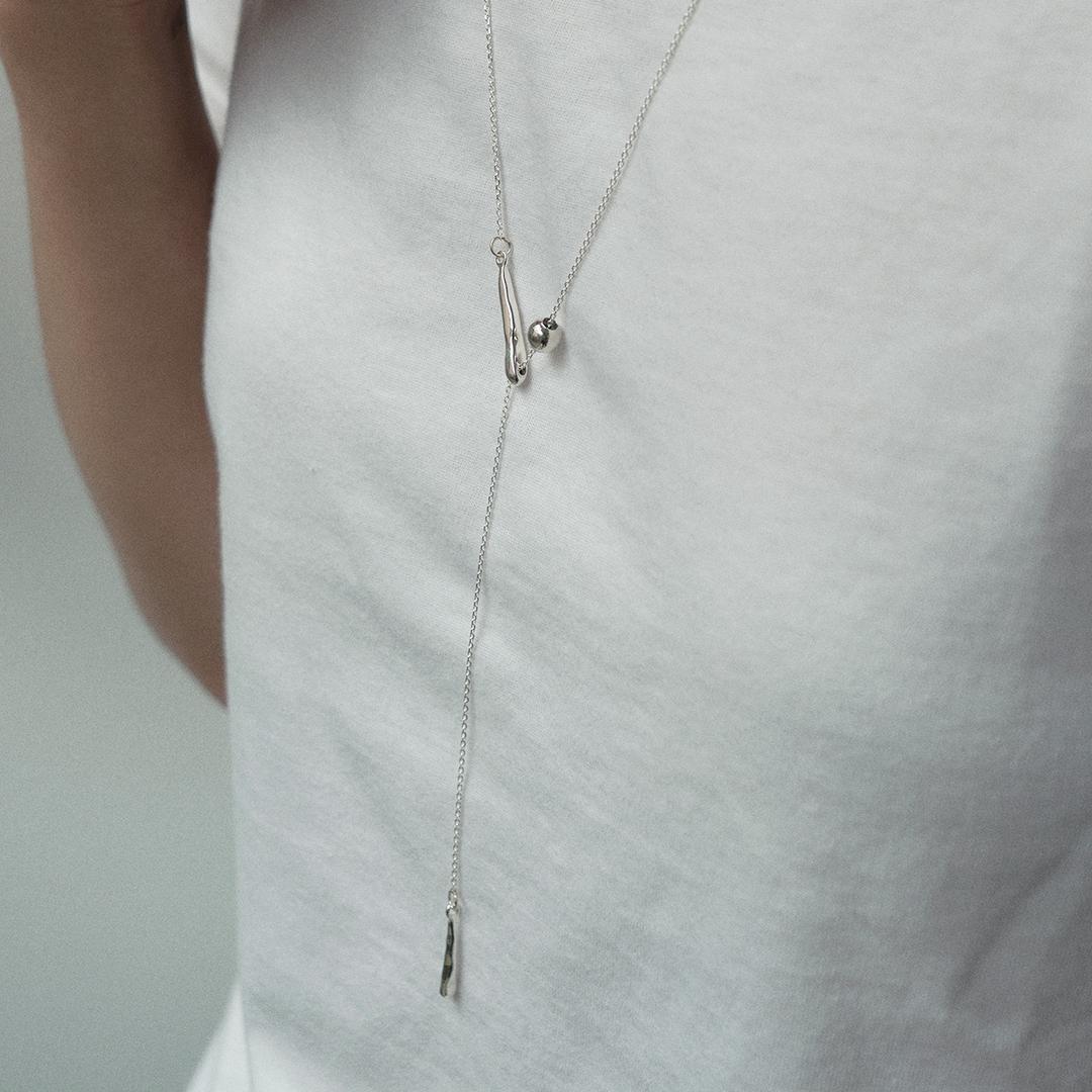DEEP DROP NECKLACE SILVER 925
