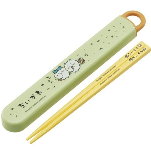 (일본) 먼작귀캐릭터 치이카와 어린이 젓가락 슬라이드케이스세트 (16.5cm)