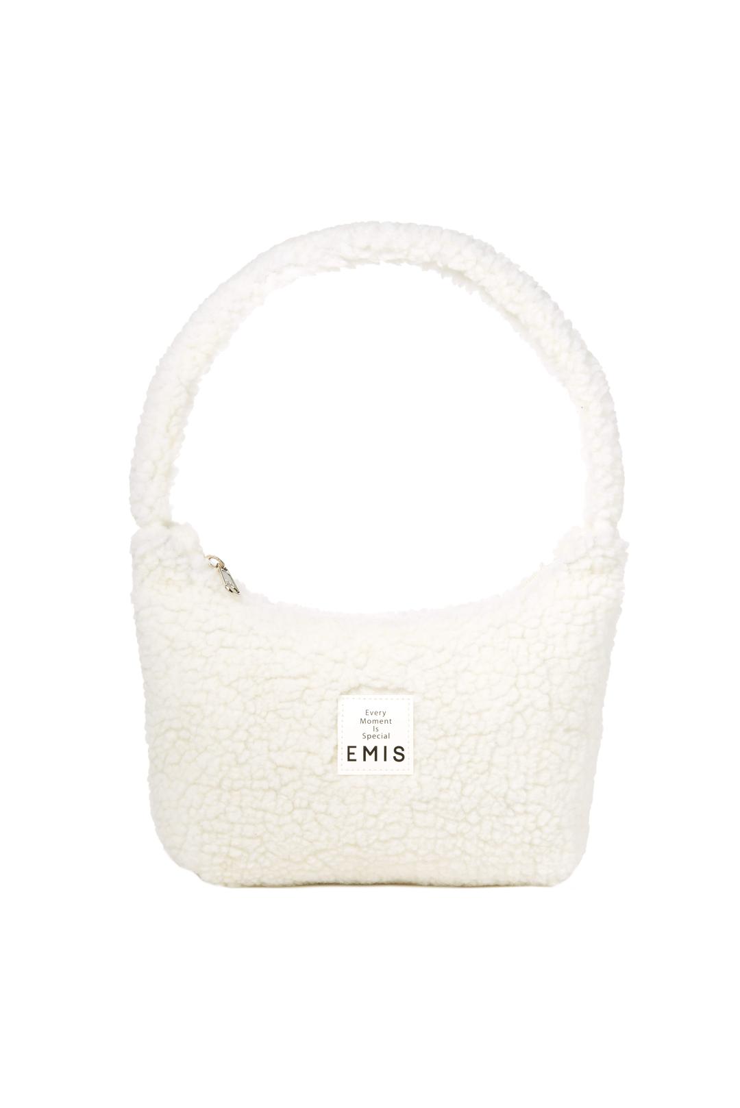 EMIS BOUCLE HOBO BAG-IVORY