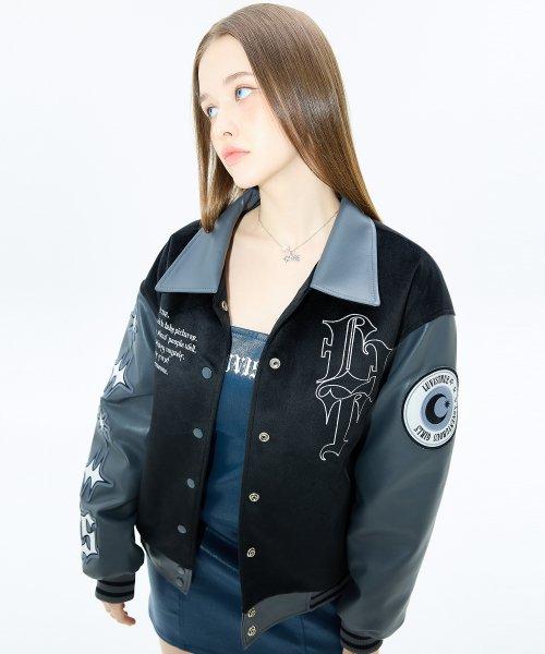 MZ LVT VARCITY JACKET(CHARCOAL)