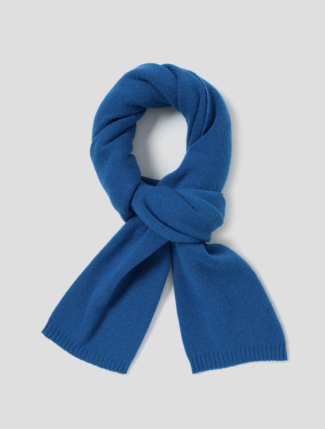 [캐시미어 블렌디드] 니트 머플러 - 블루