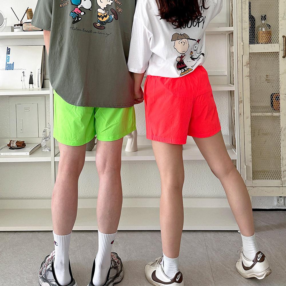 스메르 스판 밴딩 팬츠 여자 남자 반바지 에센셜 쇼츠