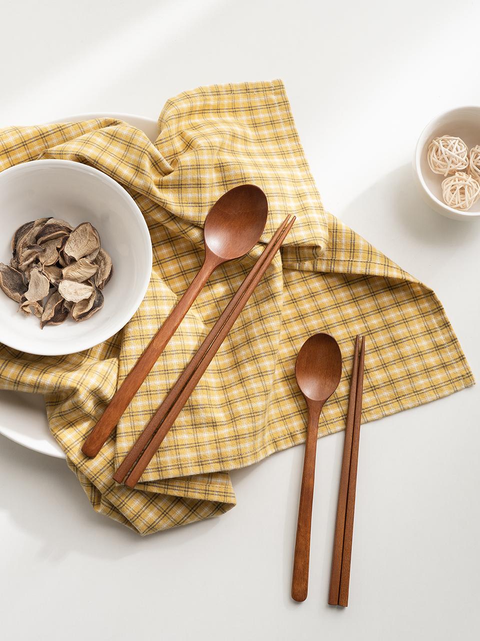 내츄럴 우드 수저세트