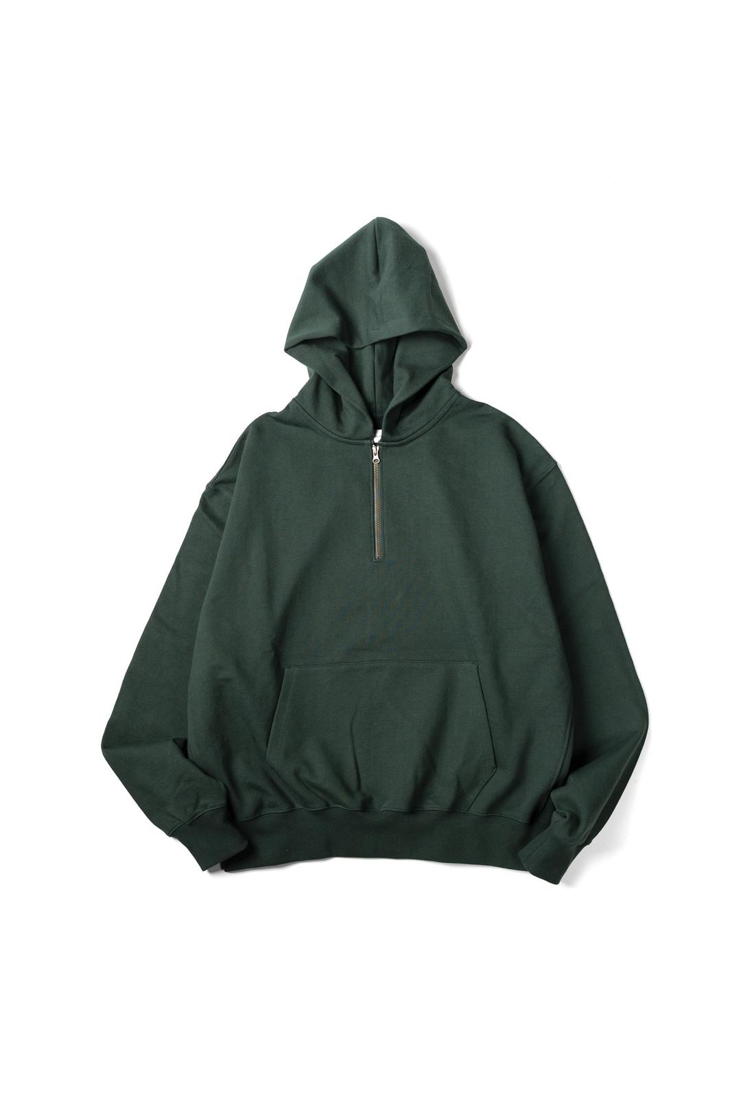 HALF ZIP-UP HOODIE (green)