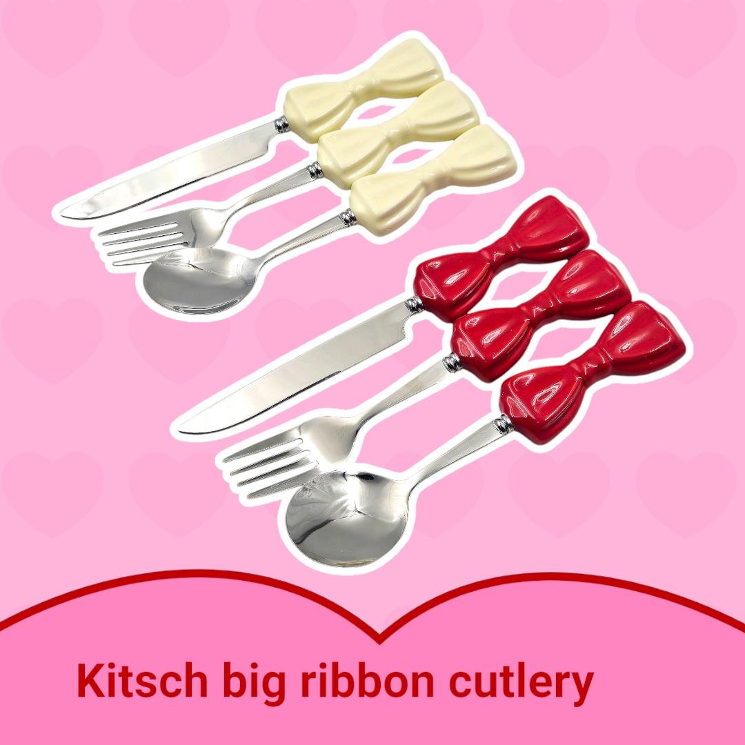 키치 빅 리본 세라믹 커트러리 세트