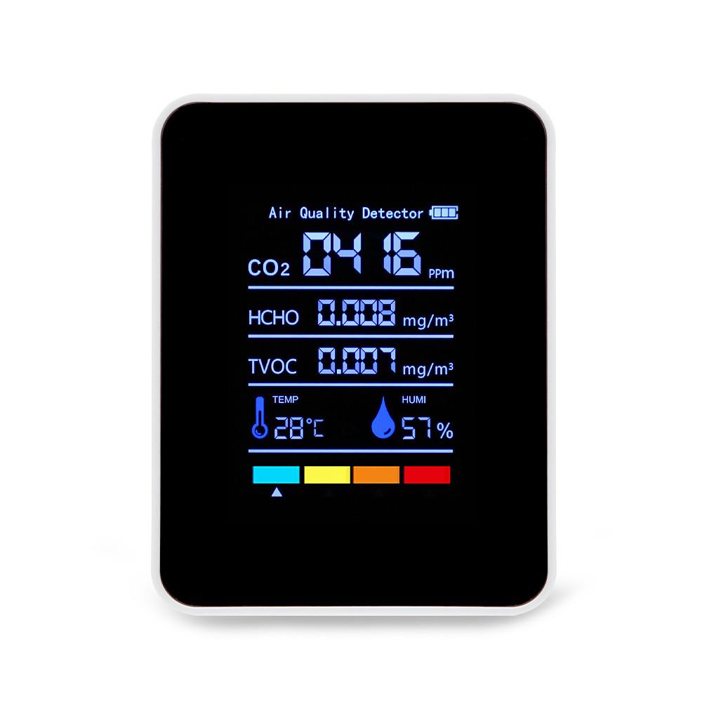 노바 공기질측정기 스위스센서 이산화탄소 경보기 포름알데히드 감지 온습도계 TVOC CO2