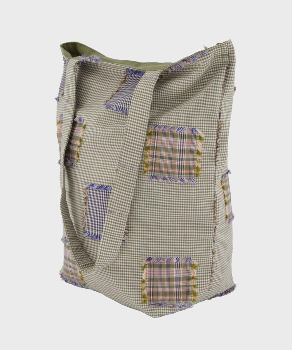 Checkered Patchwork Bag (Forest)