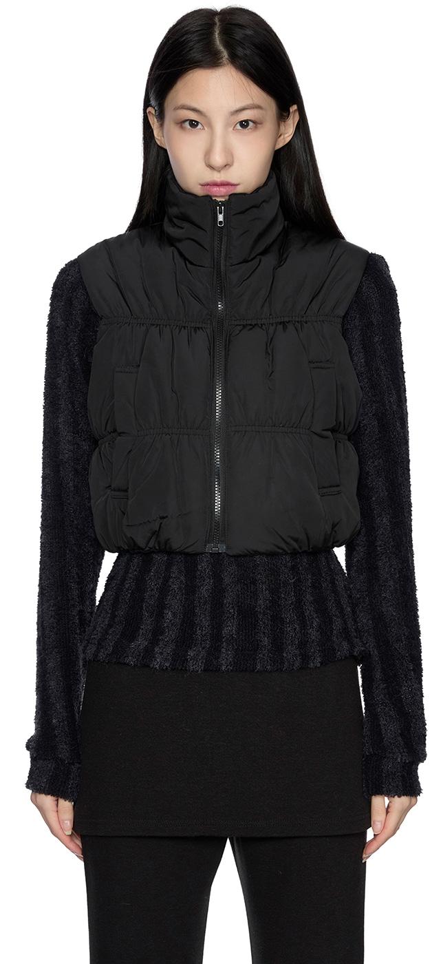 포멀 셔링 패딩 재킷