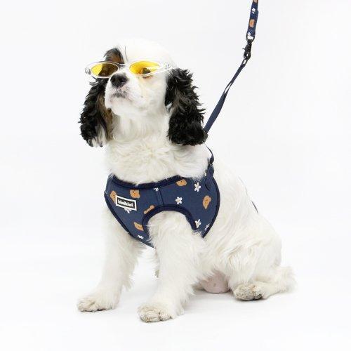[키니키니X어프어프]DOT FLOWER COVY SOFT HARNESS-NAVY(하네스)