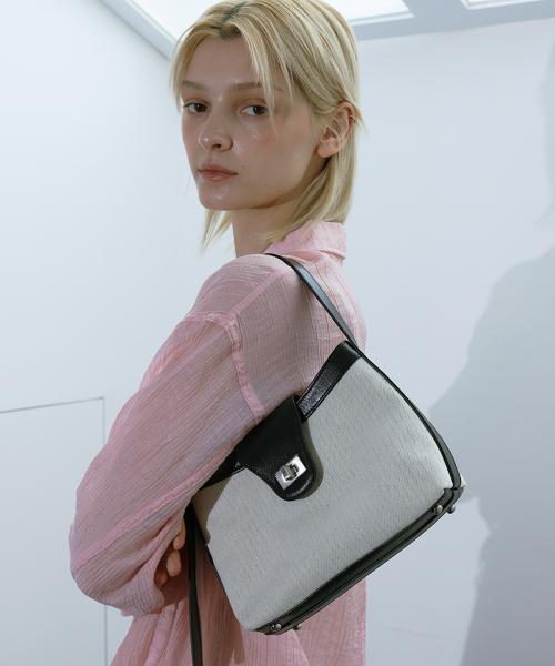 파오 호보백 미니 캔버스 블랙