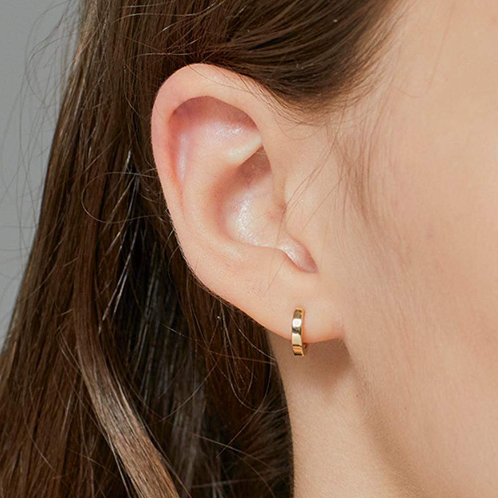 골드앤디어 14K 미니 민자 원터치 링귀걸이