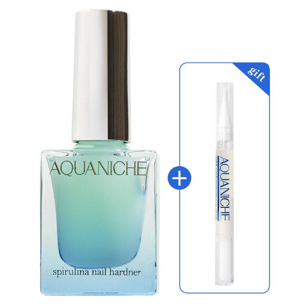 아쿠아니치 스피루리나 손톱 강화제 10ml + 네일 앤 큐티클 멀티 오일펜 2ml 세트