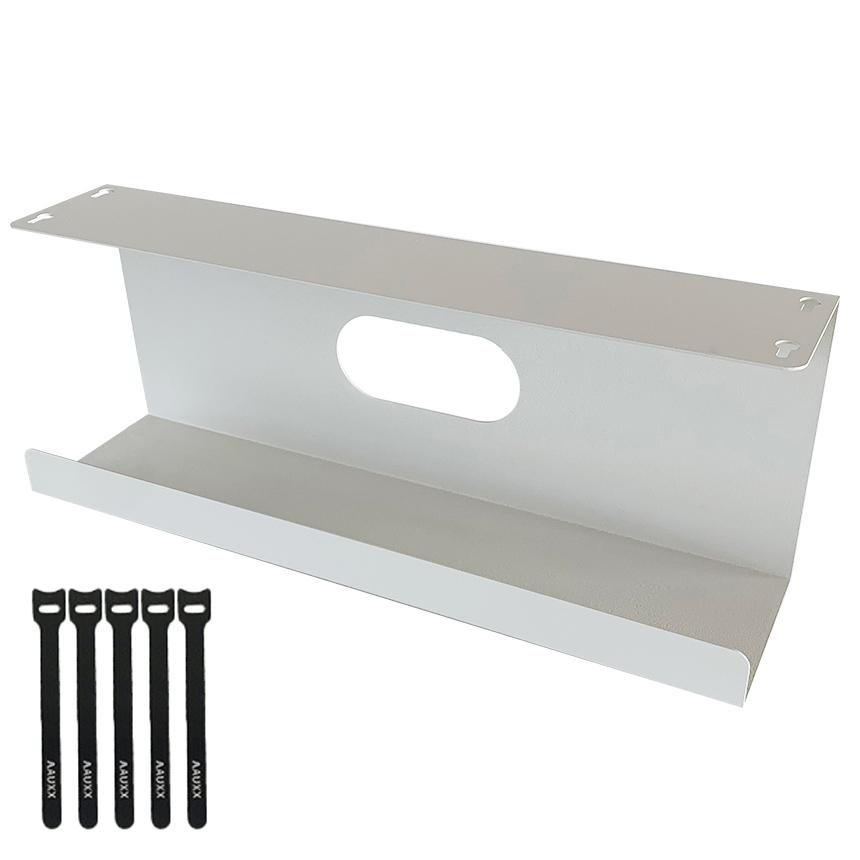 억스 무타공 멀티탭 트레이 중형 + 케이블타이 5p, 400 x 100 ..., 화이트, 1세트