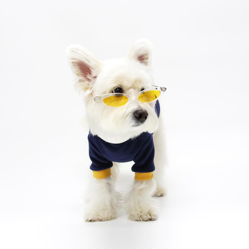 CORDUROY VELVET TSHIRT-NAVY(반팔티)