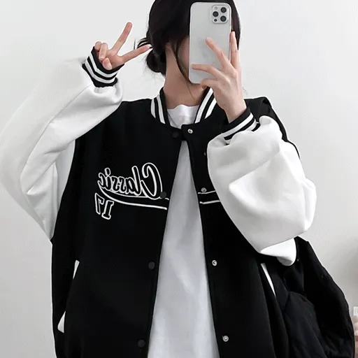 [특기모안감] 클래식 오버핏 야구점퍼