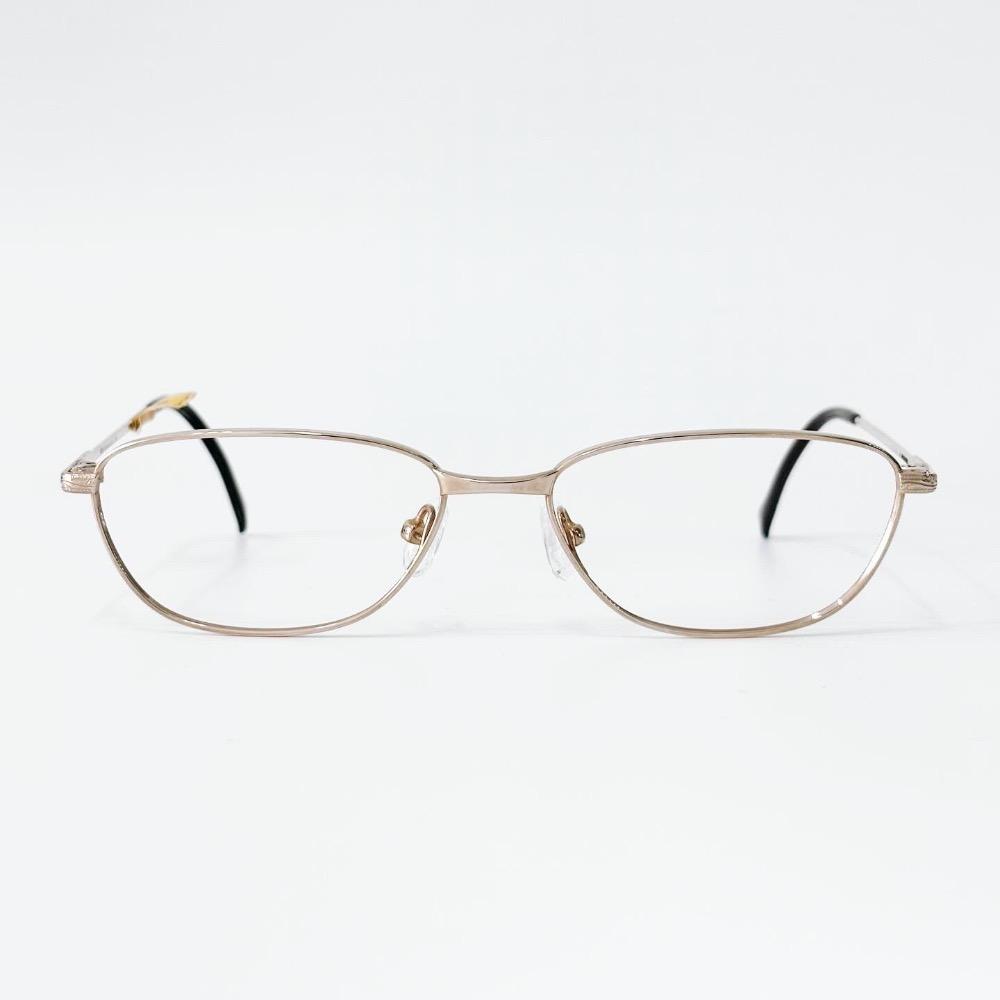 vintage gold square cats metal glasses