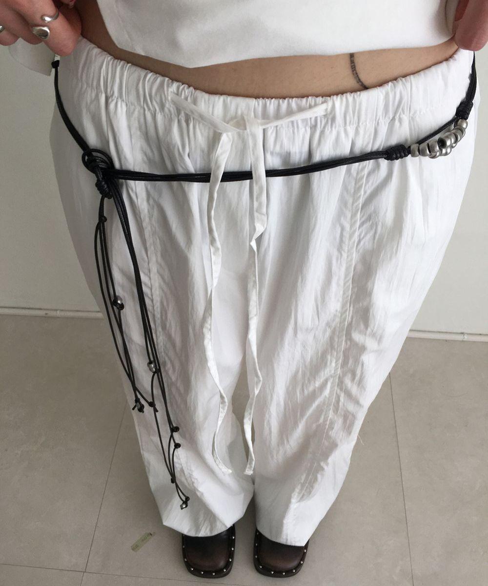 비즈 블랙 스트랩 벨트