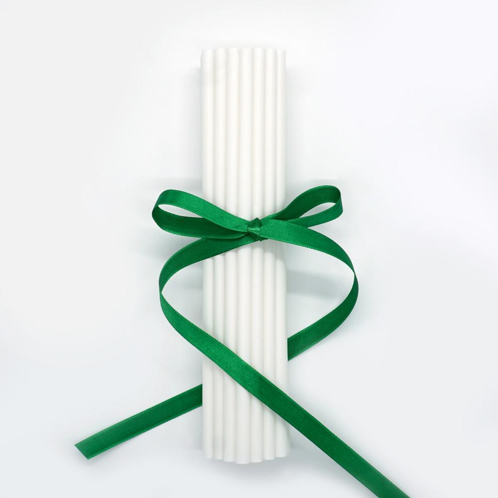 스마일어스 친환경 옥수수 생분해 PLA 빨대 화이트 210 100개 벌크 포장 