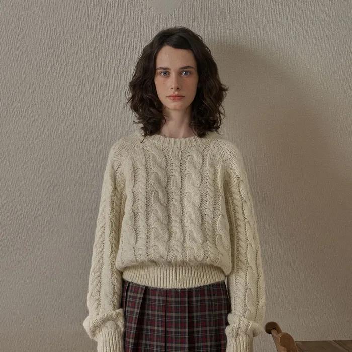 Robin cable knit_ivory