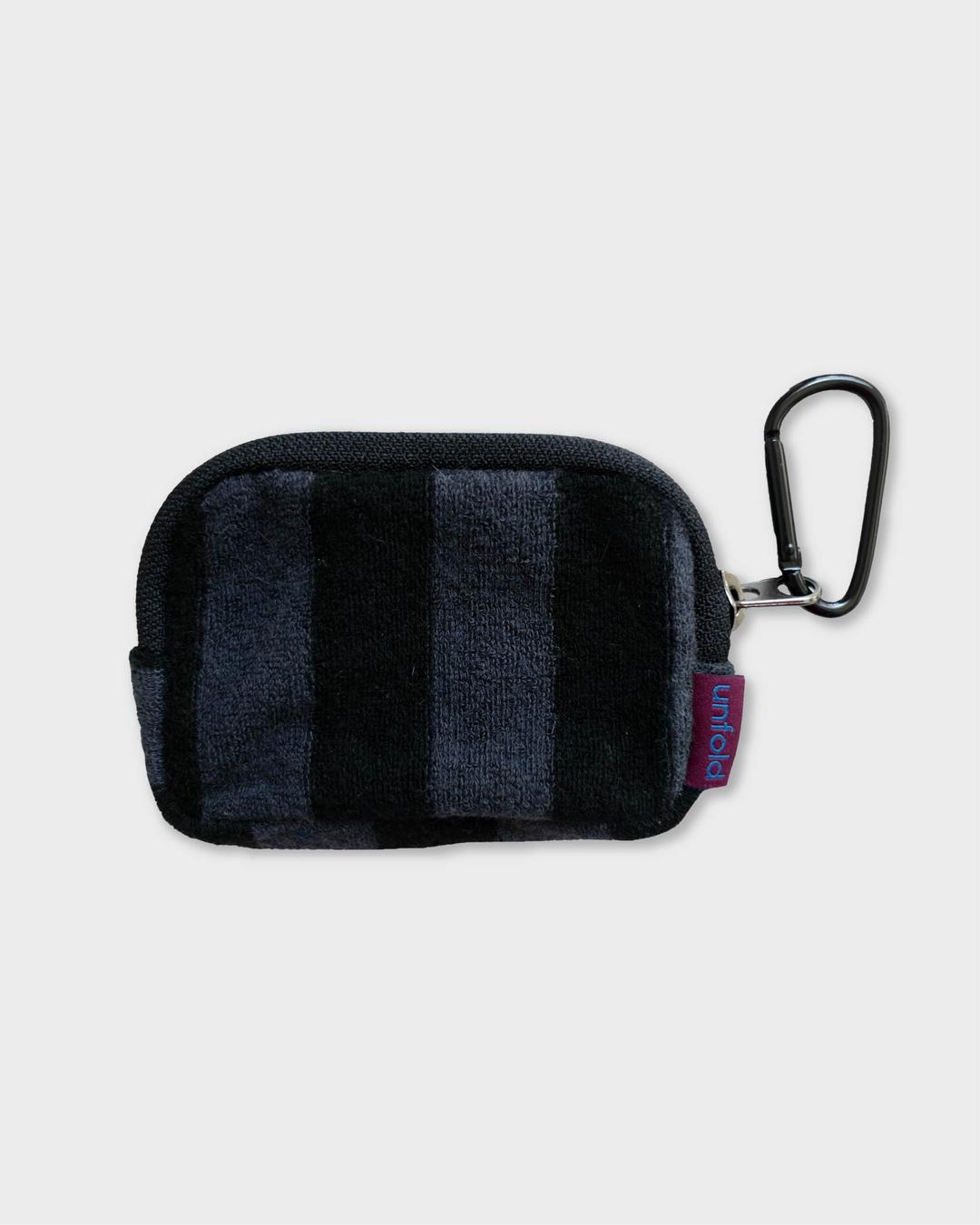Terry card case (black stripe)